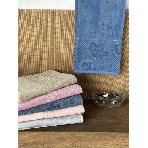 90*150 KADİFE ÇINAR YAPRAĞI BANYO HAVLUSU